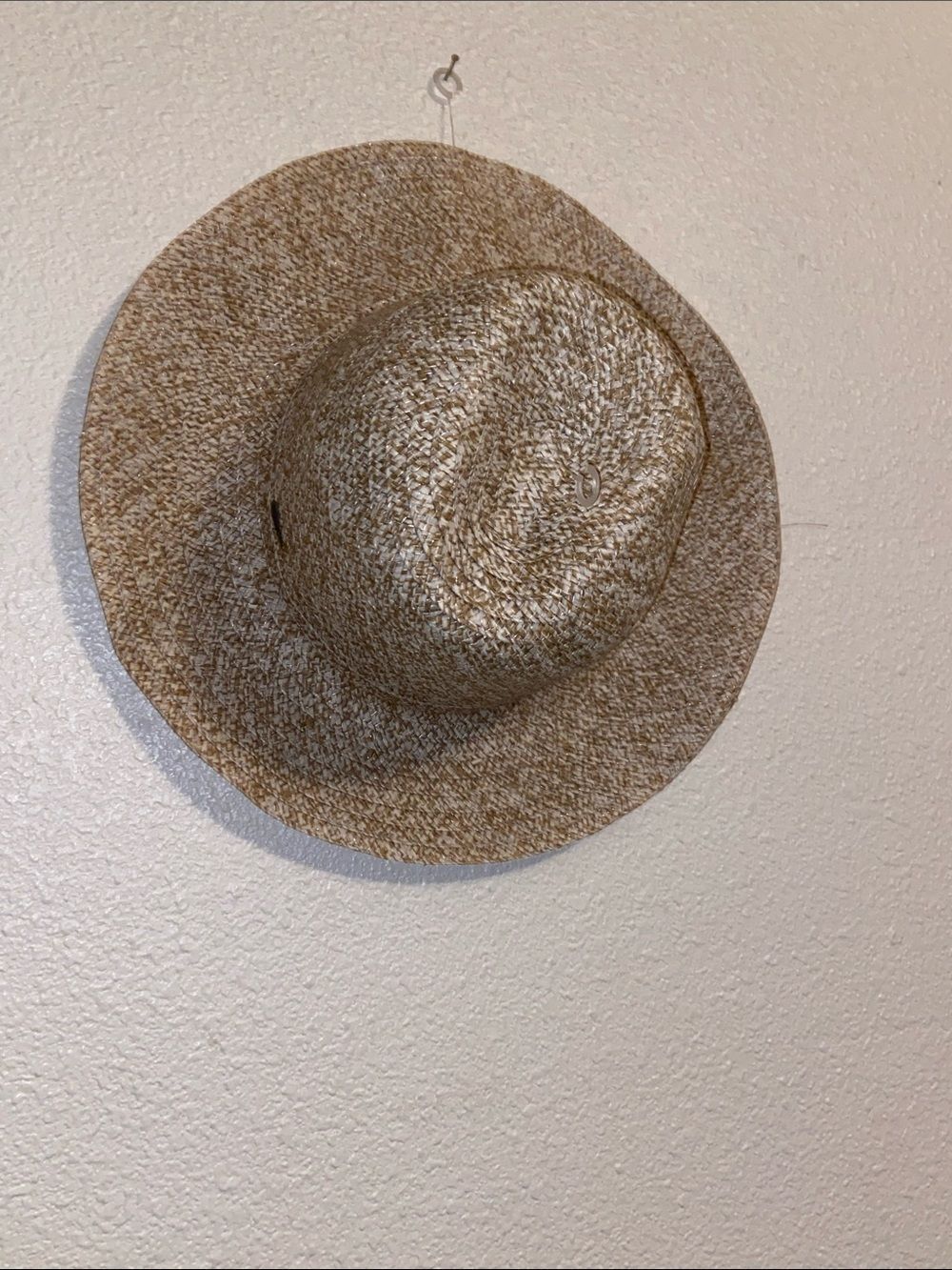 Stylish Tan Straw Hat One Size